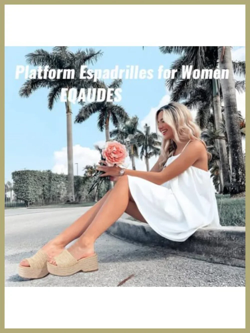 Espadrille Platform Wedge Sandals Women Non-Slip PU Leather
